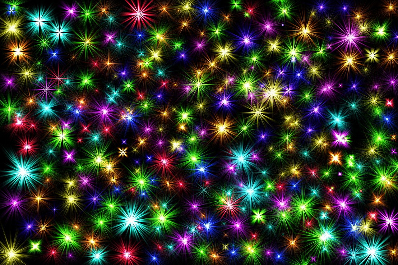 star, colorful, christmas